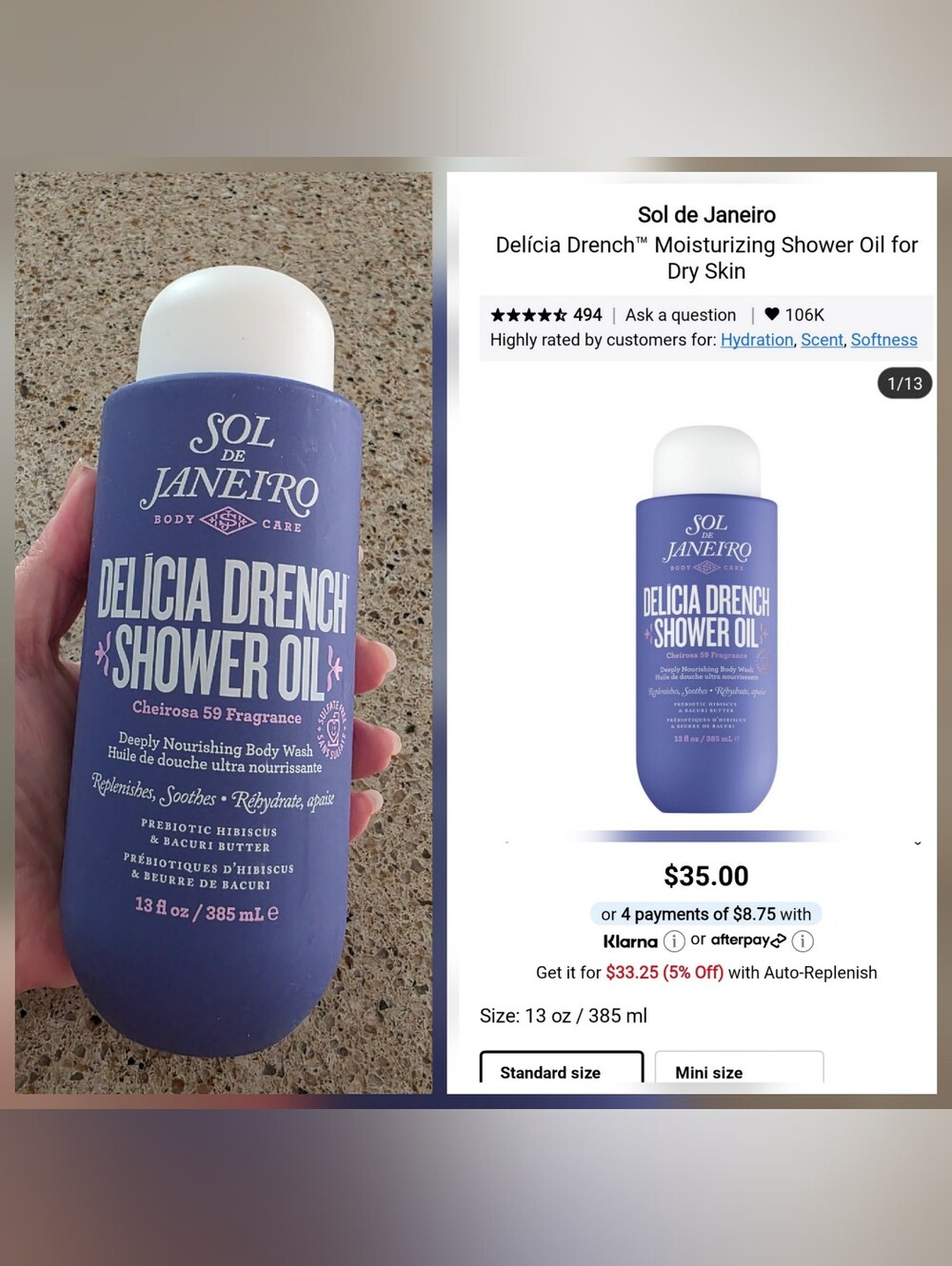 Sol de Janeiro Delícia Drench Shower Oil